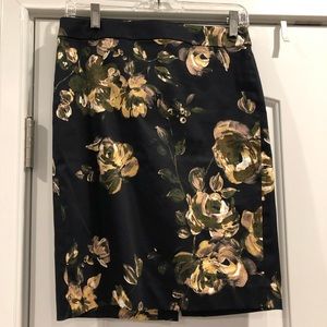 J Crew floral pencil skirt